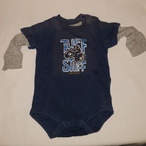 Carhartt onesie w/4 wheeler & TUFF STUFF written